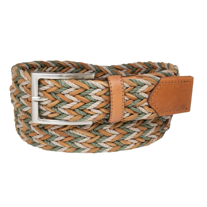  Woven Genuine Braided Leather Belt 1-1/4 (32mm) Wide, Black  Color (32) : Clothing, Shoes & Jewelry