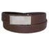 Shrunken Grain Italian Leather Plaque Buckle Belt